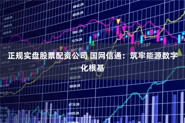 正规实盘股票配资公司 国网信通：筑牢能源数字化根基